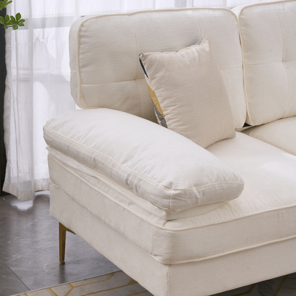 Three-Seat Simple And Stylish Indoor Modular Sofa Beige