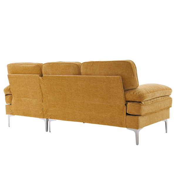 Three-Seat Simple And Stylish Indoor Modular Sofa Yellow