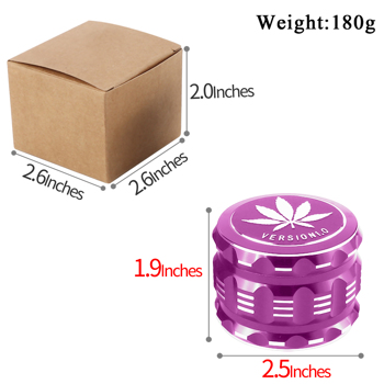 Spice Mills, Grinder Machine with Leaves Pattern for Spice, Leaves Pattern for Spice 2.5\\" (Purple)