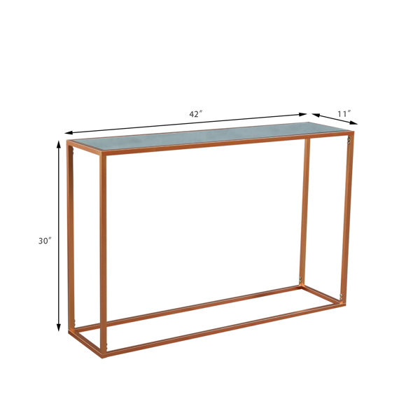 玫瑰金腿镜子玄关桌-4