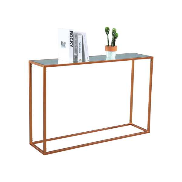 玫瑰金腿镜子玄关桌-6