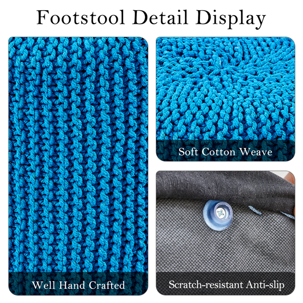 棉绳手工编织脚凳蒲团-5