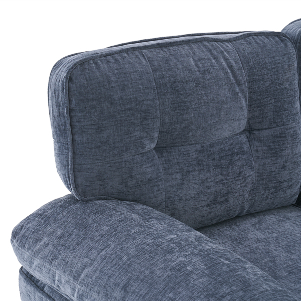 Three-Seat Simple And Stylish Indoor Modular Sofa Gray - Blue