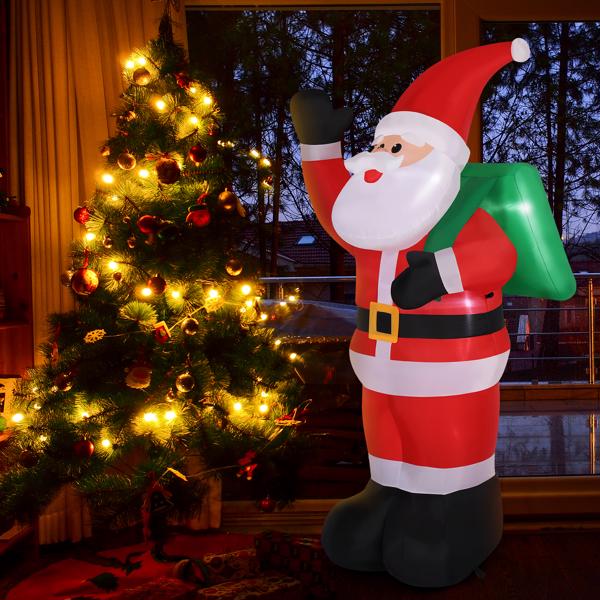 6ft with 4 String Lights Inflatable Garden Santa Claus Decoration 