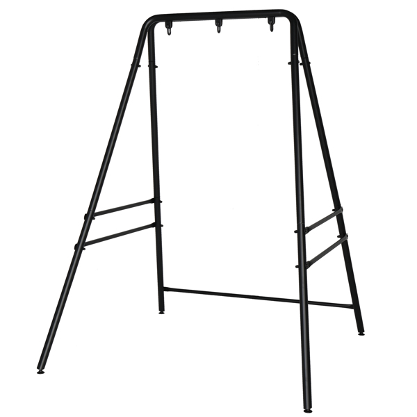 133*137*180cm Wrought Iron Four-Legged Standing 200kg Three Rings Hanging Chair Frame Black