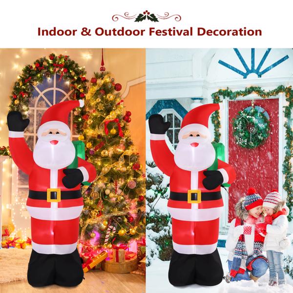 6ft with 4 String Lights Inflatable Garden Santa Claus Decoration 