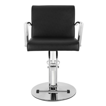 PVC Load-Bearing 150kg Fireproof Leather Round Iron Base Heightened Small Oil Pump Barber Chair Black