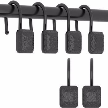 Shower curtain hook black