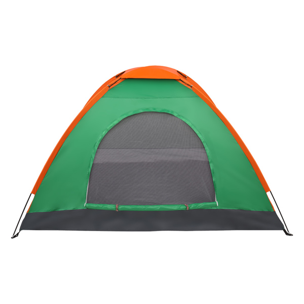 2-Person Waterproof Camping Dome Tent for Outdoor Hiking Survival Orange & Green