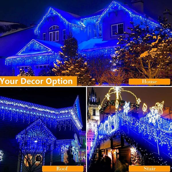 Curtain Icicle Lights Wedding Party LED Fairy Christmas Indoor Outdoor