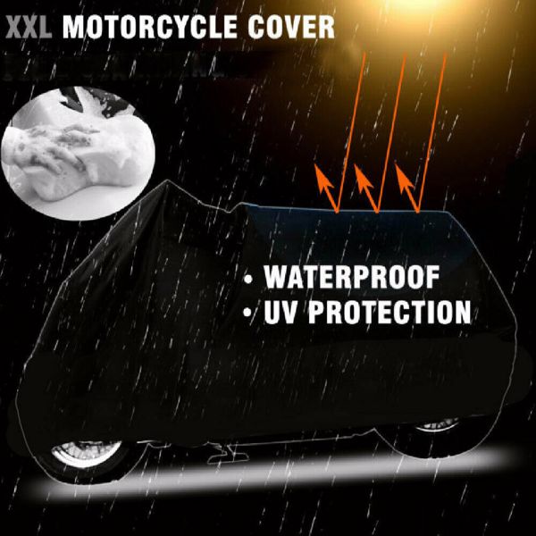3XL Motorcycle Cover Waterproof Heavy Duty For Winter Outside Storage Snow Rain