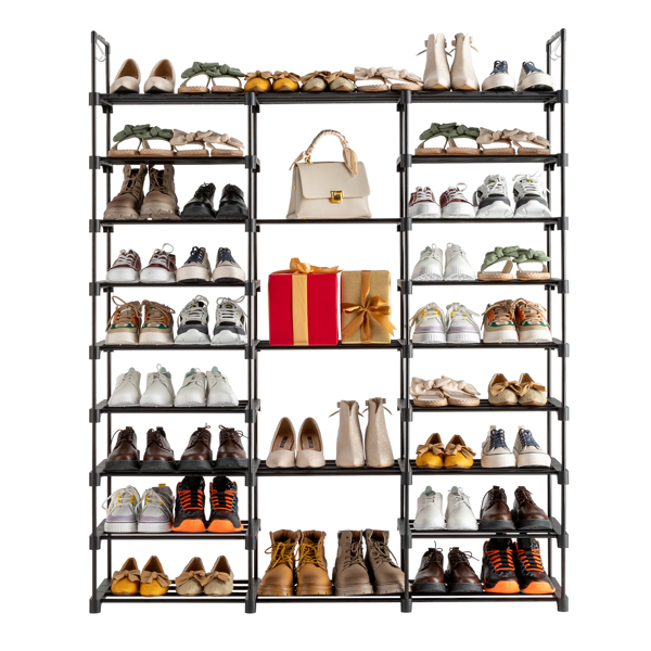 9 Tiers Shoe Rack Storage Organizer Shoe Shelf Organizer for Entryway Holds 50-55 Pairs Shoe, Stackable Shoe Cabinet Shoe Rack