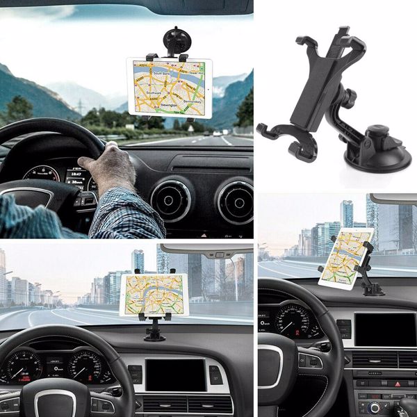 360° Rotating Car Mount Holder Stand Windshield Dashboard For 7-10 inch Tablet