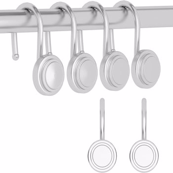 Bath curtain hook nickel silver plating