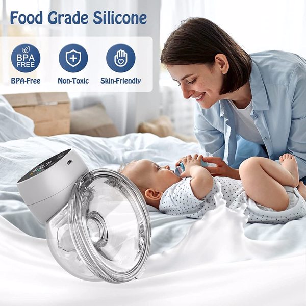 Wearable Automatic Breast Pump Massage Hands Free Hands Free for Breastfeeding Portable USB Rechargeable Wireless High Suction Portable