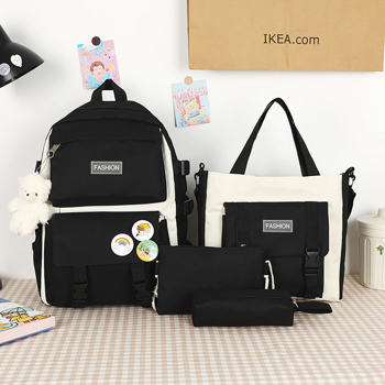 Four piece backpack - black