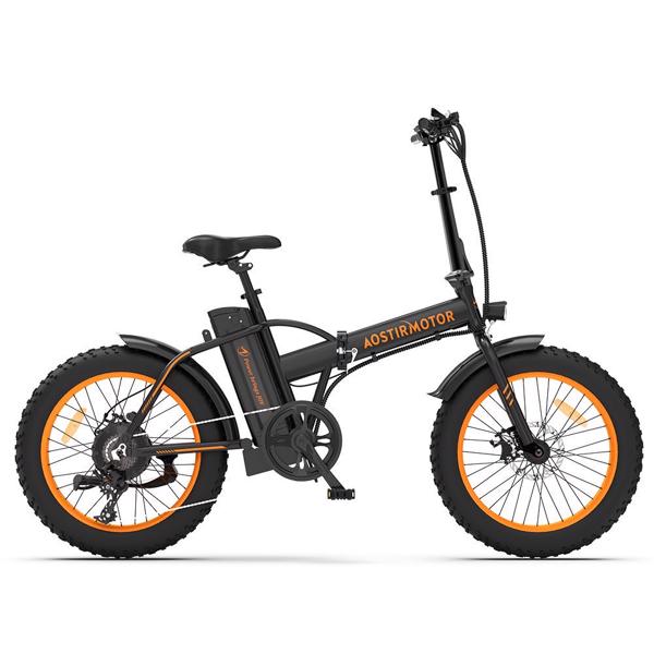 AOSTIRMOTOR Folding Electric Bicycle 500W Motor 20" Fat Tire With 36V/13Ah Li-Battery Orange A20-O minimum price：$899