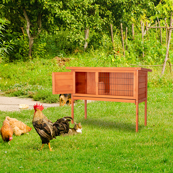36" Single Deck Waterproof Wooden Chicken Coop Hen House Pet Animal Poultry Cage Rabbit Hutch Natura