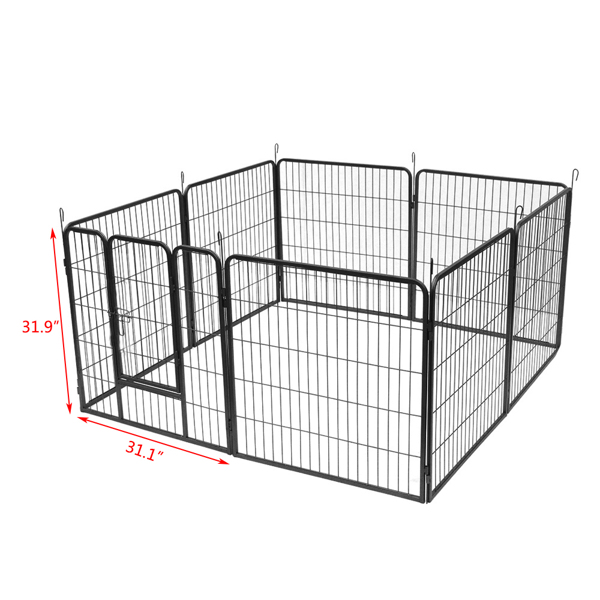 31.5" Dog Pet Playpen Heavy Duty Metal Exercise Fence Hammigrid 8 Panel