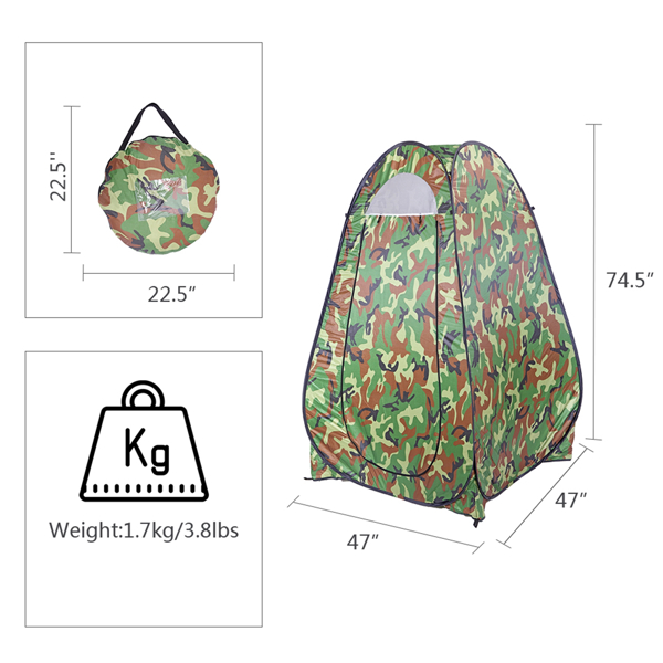 Pop Up Tent Instant Portable Shower Tent Outdoor Privacy Toilet & Changing Room