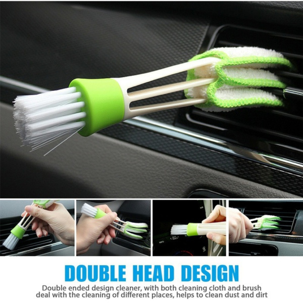 27Pcs Car Cleaning Brush Detailing Brush Set Drill Brush Attachment for Car Interior Exterior Leather Air Vents Clean