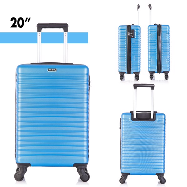 Hardshell Luggage Sets Suitcase ABS Lightweight with Spinner Wheels and TSA Lock Blue
