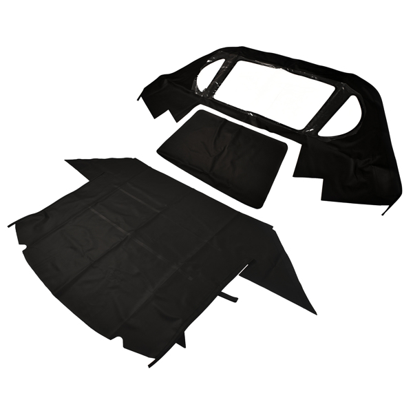 Black Convertible Soft Top with Plastic Window For Mercedes R129 300SL 500SL 600SL SL500 1990-2002