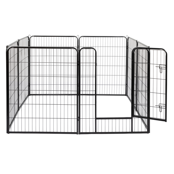 40" Dog Pet Playpen Heavy Duty Metal Exercise Fence Hammigrid 8 Panel Silver