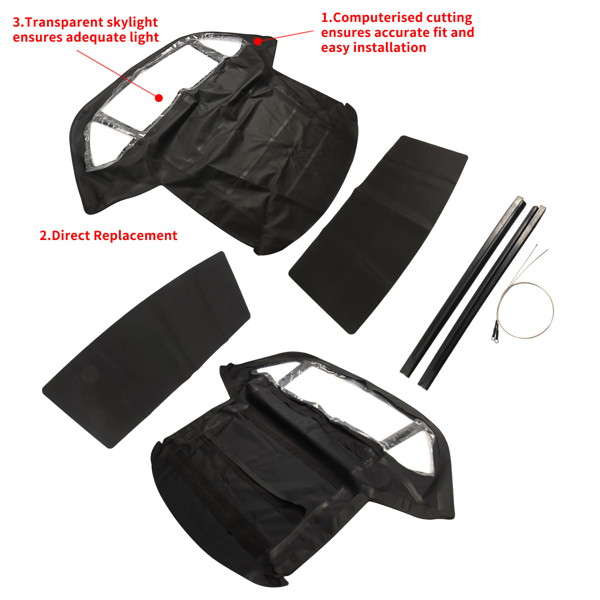 敞篷车顶棚 For Mercedes R107 380SL 450SL 560SL 2-Door V8 3.8L 4.5L 5.6L Soft Top 1972-1989-8