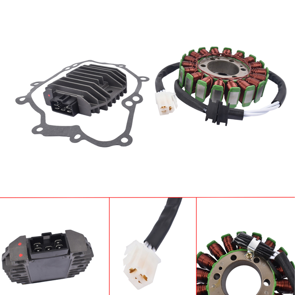 定子和稳压整流器 Stator And Regulator Rectifier w/Gasket for Yamaha Street Bike Models YZF-R6 2003-2005-6