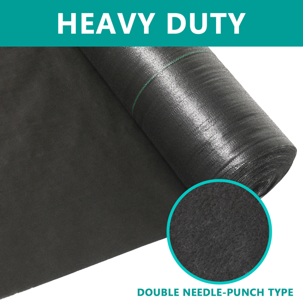 5oz 3*250ft  Polyethylene Double Layer Weeding Cloth Black