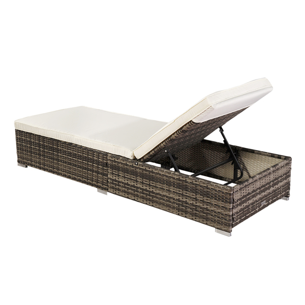  Outdoor Leisure Rattan Furniture Pool Bed / Chaise (Single Sheet)