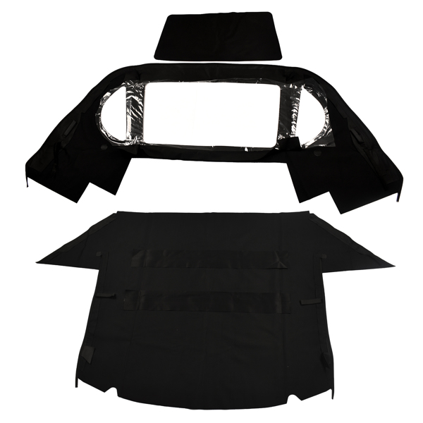 Black Convertible Soft Top with Plastic Window For Mercedes R129 300SL 500SL 600SL SL500 1990-2002