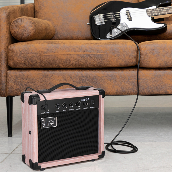 【Do Not Sell on Amazon】Glarry 20W GB-20 Electric Bass Guitar Amplifier Natural Color