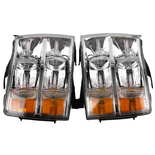 2007-2013 Chevy Silverado1500 2500 3500 Crystal Headlights Headlamps Left Right