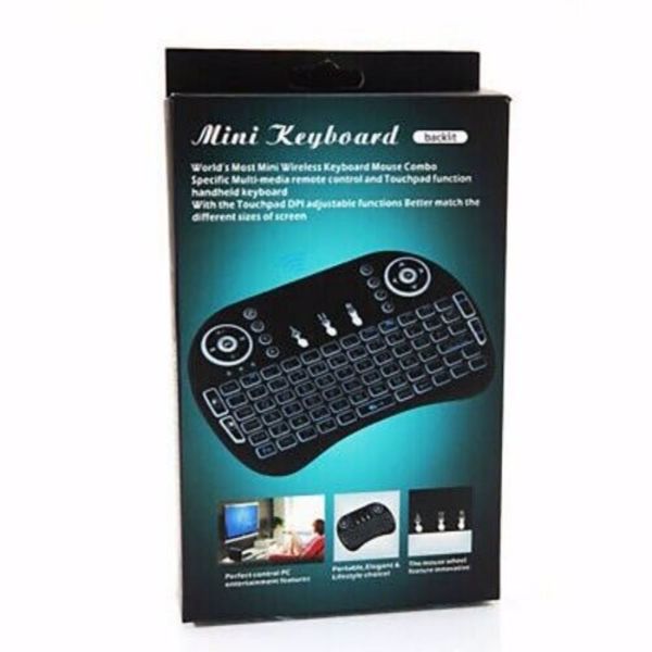 {Amazon禁售} Mini i8 Wireless Keyboard 2.4G with Touchpad for PC BACK LIGHT Kodi Media Box
