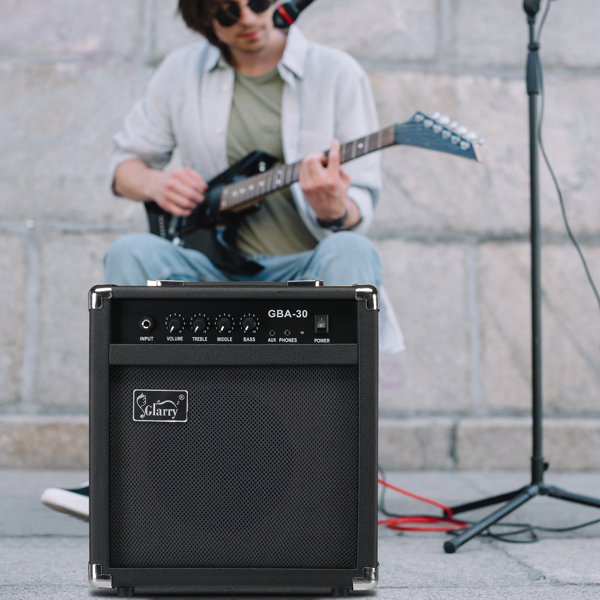 【Do Not Sell on Amazon】Glarry 30W GBA-30 Electric Bass Amplifier Black