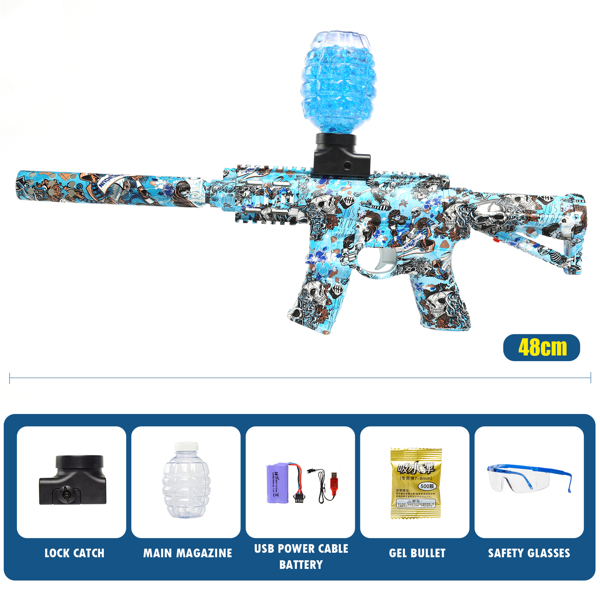 Splatter Ball Gun Gel Ball Blaster Toy Guns,Electric M416 with 11000 Non-Toxic,Eco-Friendly,Biodegradable Gellets,Outdoor Yard Activities Shooting Game(Mini)
