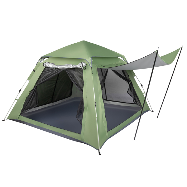 240*240*150cm Spring Quick Open Four-Person Family Tent Camping Tent Green