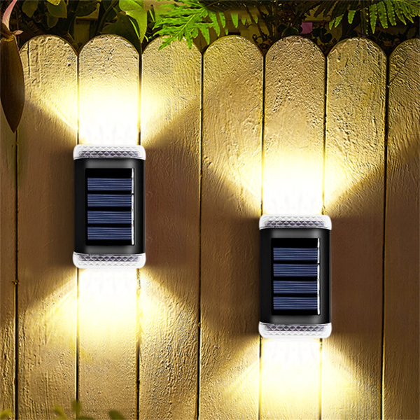 Super Bright Solar Powered LED Door Fence Wall Lights Outdoor Garden Yard Lamp