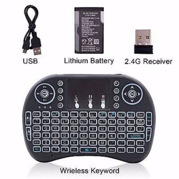 {Amazon禁售} Mini i8 Wireless Keyboard 2.4G with Touchpad for PC BACK LIGHT Kodi Media Box