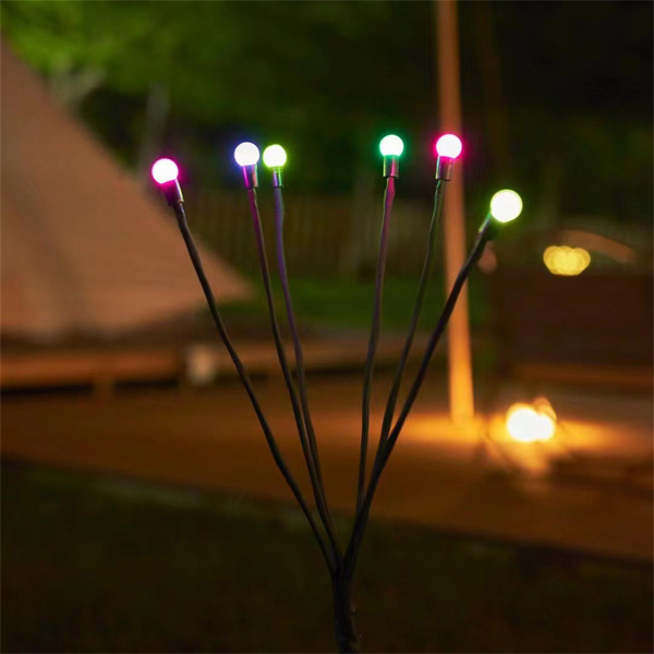 Outdoor Solar LED Firefly Swaying Lawn Light Waterproof Garden Landscape Lamp