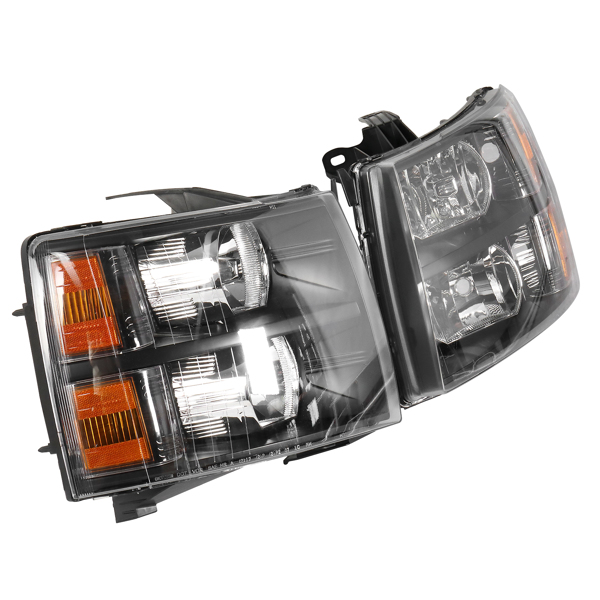 2007-2014 Chevy Silverado 1500 2500HD Replacement Headlights Lamp Left Right