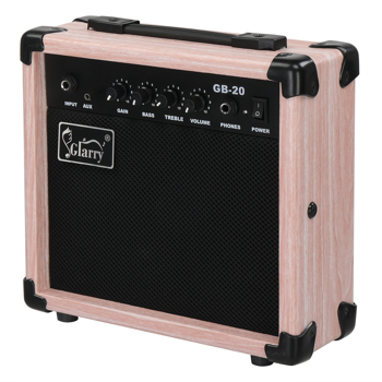 Glarry 20W GB-20 Electric Bass Guitar Amplifier Natural Color