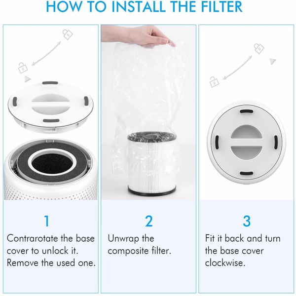 MOOKA Air Purifiers for Home Large Room up to 860ft², H13 True HEPA Air Filter Cleaner, Night Light(Available for California), B-D02L White, （TEMU WALMART TIKTOK 禁售周六周日不处理订单，常规零售价89.99）