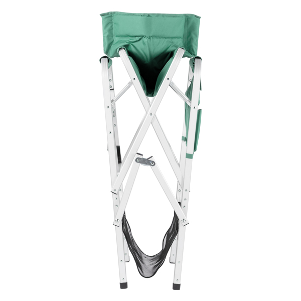 116*60*49cm 120kg Silver White Bright Oxidation/Aluminum Flat Tube Green Oxford Cloth Carrying Bag Director Chair