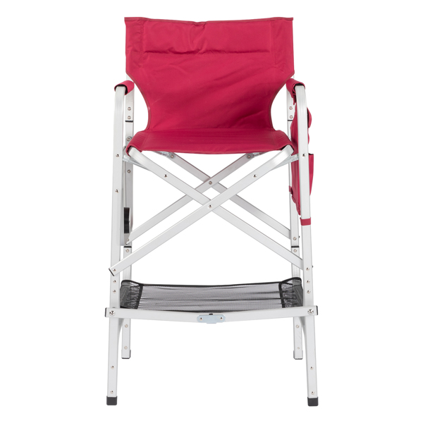 116*60*49cm 120kg Silver White Bright Oxidation/Aluminum Flat Tube Rose Red Oxford Cloth Carrying Bag Director's Chair