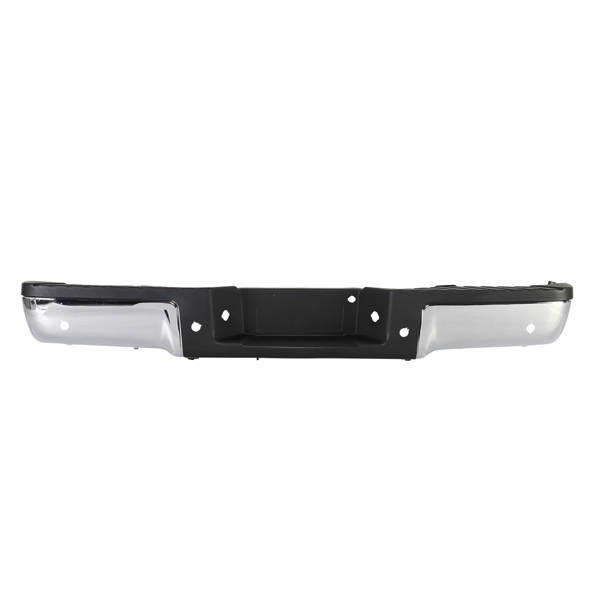 Pickup Rear Bumper Ford F150 2009-2014-Silver/Steel/With Holes