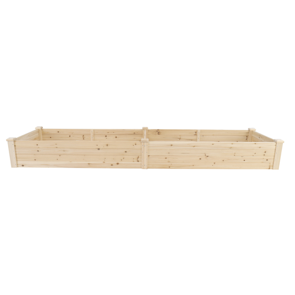 234*61*25.5cm Wooden Planting Frame Double Grid Ground Type