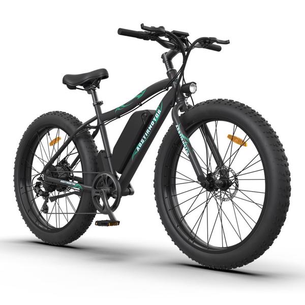 AOSTIRMOTOR New Fat Tire Adults Electric Bicycle 26 In. Electric Mountain Bike 36V 13AH S07-P（No fenders）